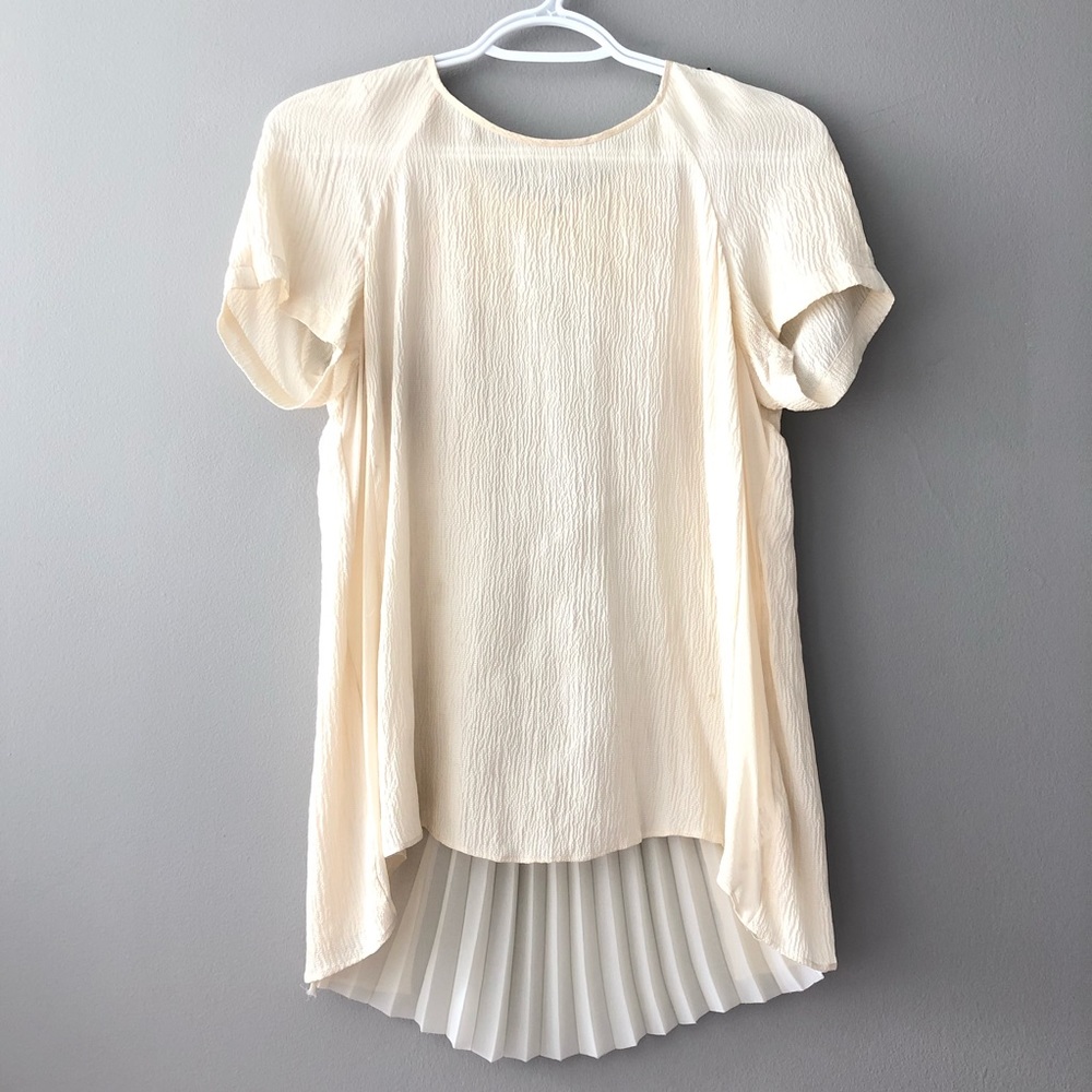 Rebecca Taylor Cream Silk Top
